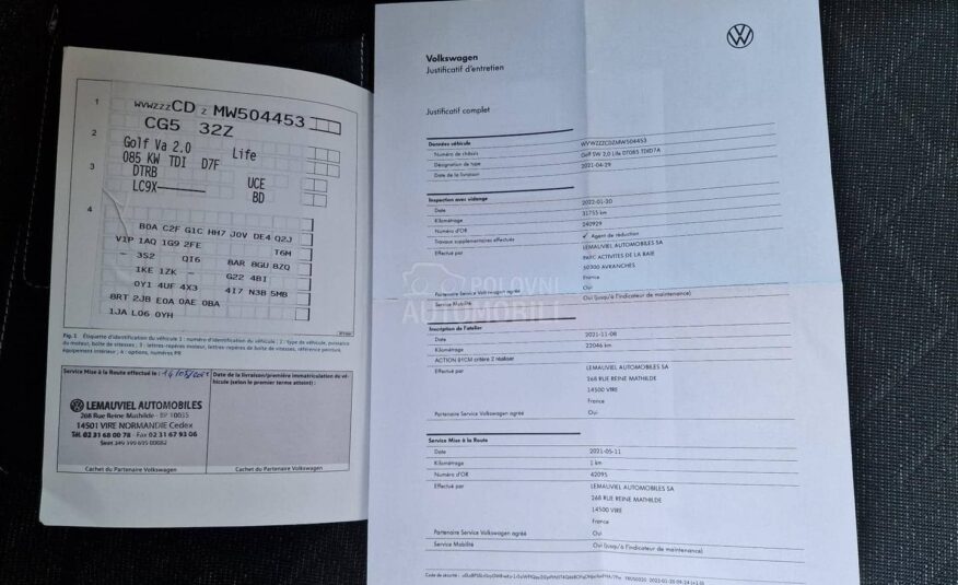 Volkswagen Golf 8 2.0 TDI servisi  21