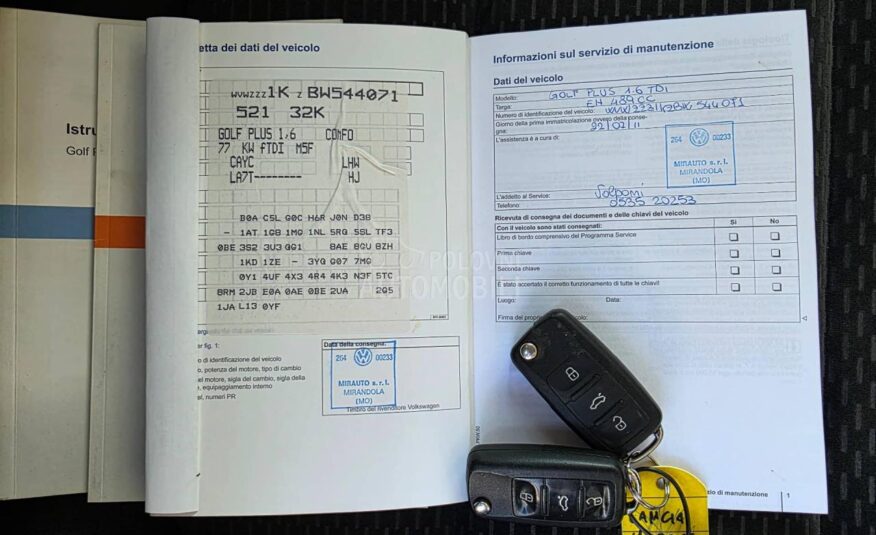Volkswagen Golf Plus 1.6 TDI  105 k s
